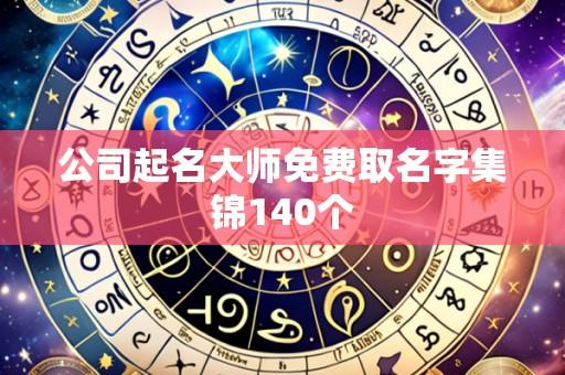 公司起名大师免费取名字集锦140个
