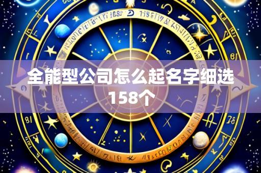 全能型公司怎么起名字细选158个