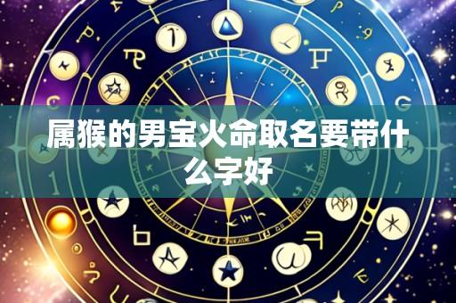 属猴的男宝火命取名要带什么字好